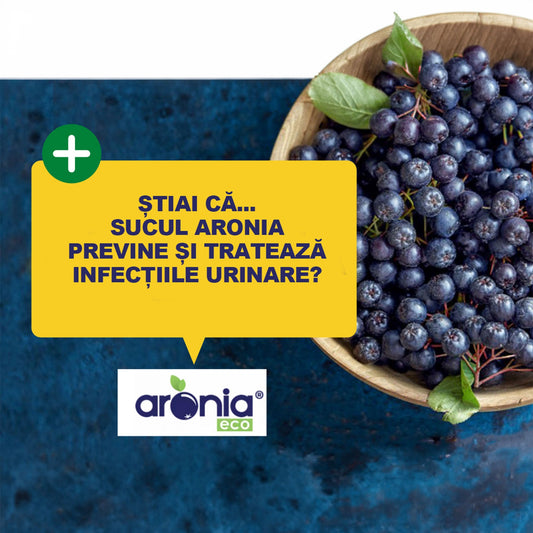 Știai că sucul Aronia previne și tratează infecțiile urinare?