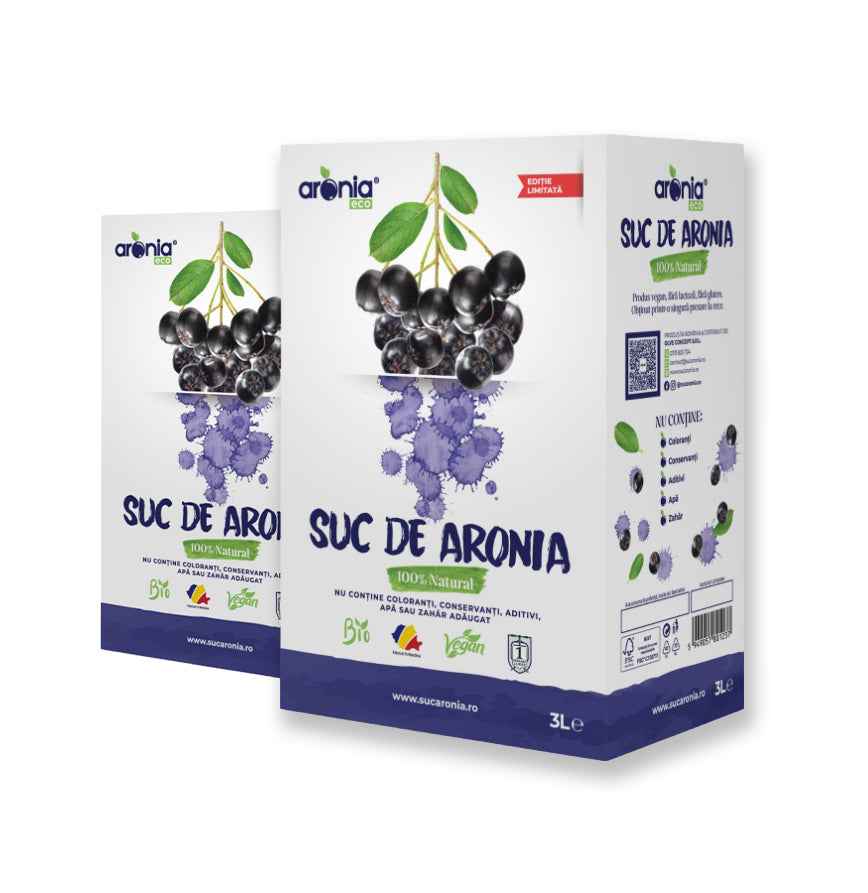 Pachet 2x Suc de Aronia 100% Natural 3L – 6L Total