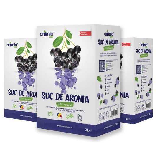 Pachet 3x - Suc de Aronia 100% Natural 3L – 9L Total