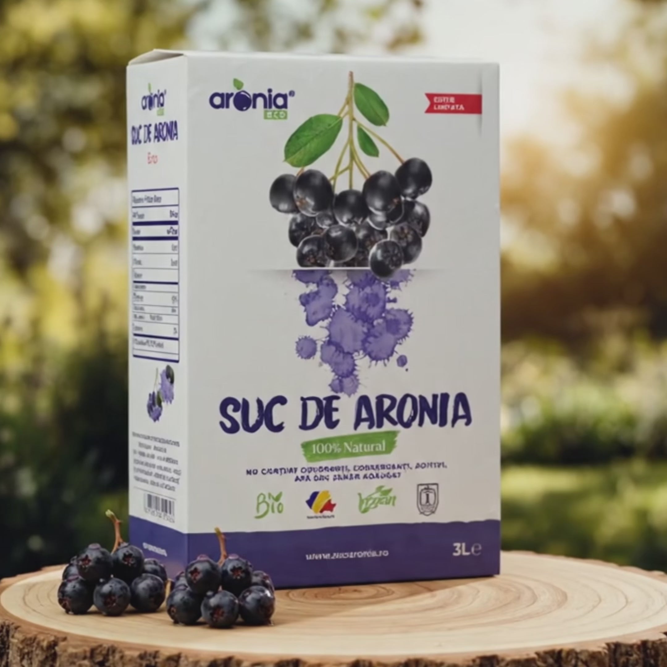 Pachet 3x - Suc de Aronia 100% Natural 3L – 9L Total