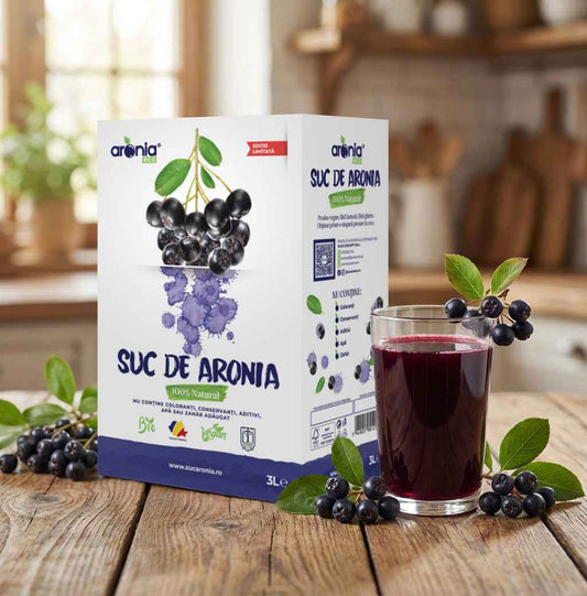 Pachet 5x - Suc de Aronia 100% Natural 3L – 15L Total